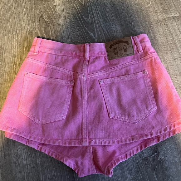 PUSHBUTTON Denim Pink Skirt - Picture 2 of 6